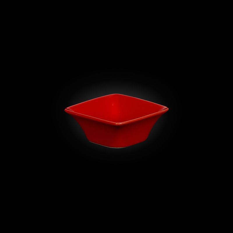 Блюдце для соуса квадратное красное Colore "Corone" 72мм 70мл [LQ-SK00024-R]